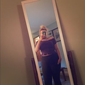 Off the shoulder purple crop top